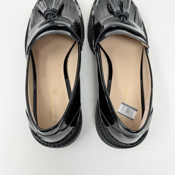 New Stuart Weitzman Mila Patent Tassel Loafer Black Sz 12 - Picture 16 of 16